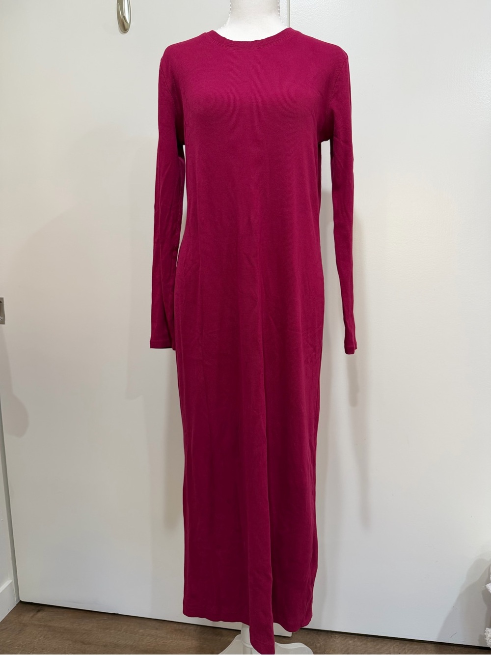 Zara Long Sleeve Maxi Dress in Deep Berry